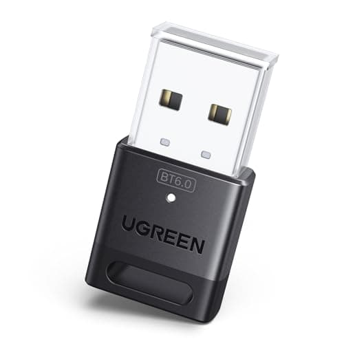 UGREEN Bluetooth 6.0 Adapter for PC, USB Bluetooth Dongle 6.0 EDR BLE Low Latency, Wireless Audio Transfer for Windows 11/10/8.1, for Headphones, Speakers, Keyboard, Mouse, Game Controller