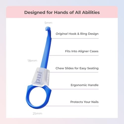 PUL Pack of 1 Reusable 2-in-1 Aligner Seating Chewie & Removal Tool — Compatible with Invisalign, Removable Braces, Retainers & Trays – Easy-to-Use Remover & Chew, Dental & Oral Hygiene Care – Black — view 3