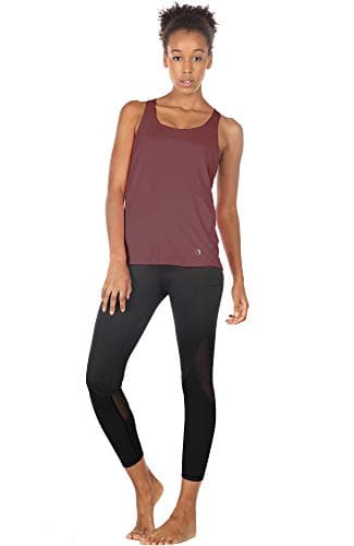 icyzone Yoga Tops Workouts Clothes Activewear Built in Bra Tank Tops for Women (L, Mauve Orchid)