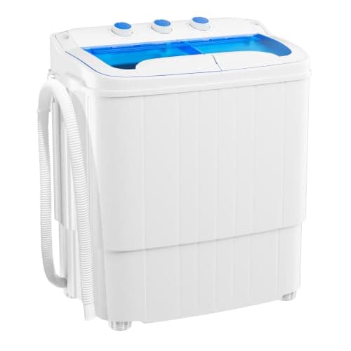 Omelaza Portable Washing Machine With Top Drainage,18 lbs Capacity,Washer and Dryer Combo Machine for Homes & Apartments,Twin Tub Laundry Washer with Spin Cycle
