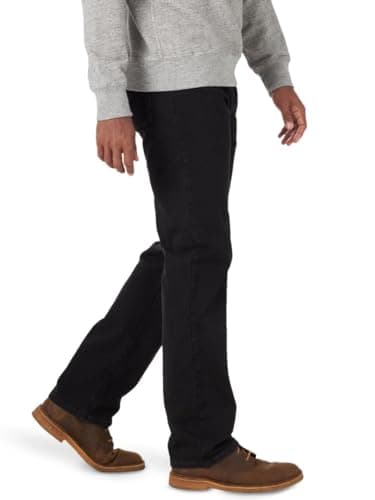 Wrangler Authentics Men's Regular Fit Comfort Flex Waist Jean, Black, 34W x 30L — view 2