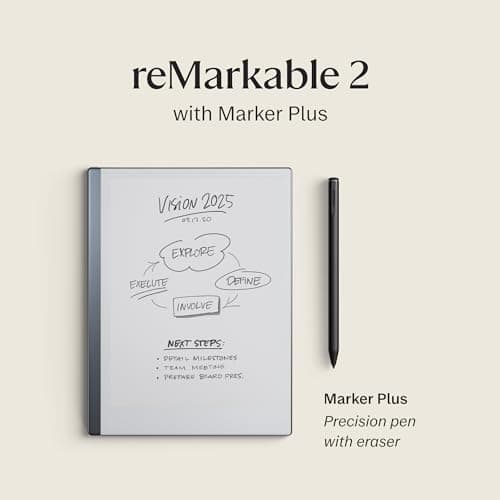 reMarkable Starter Bundle – reMarkable 2 is The Original Paper Tablet | Includes Black and White 10.3” Writing Tablet, Marker Plus Pen with Built-in Eraser — view 2