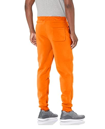 Southpole Men's Basic Active Fleece Jogger Pants-Regular and Big & Tall Sizes, Og, Large Orange