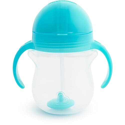Munchkin Any Angle Click Lock Weighted Straw Trainer Cup, 7 Oz, 1 Pack, Blue — view 3
