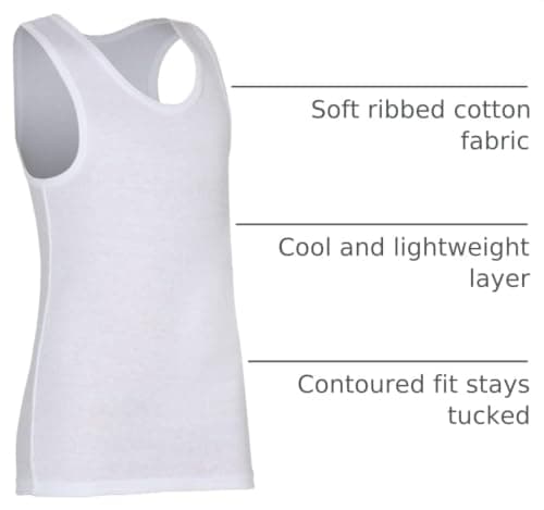 Fruit Of The Loom Boys Eversoft Cotton Undershirts, T Shirts & Tank Tops Underwear, Tank - Toddler - 10 Pack - White, 4-5T US — view 4