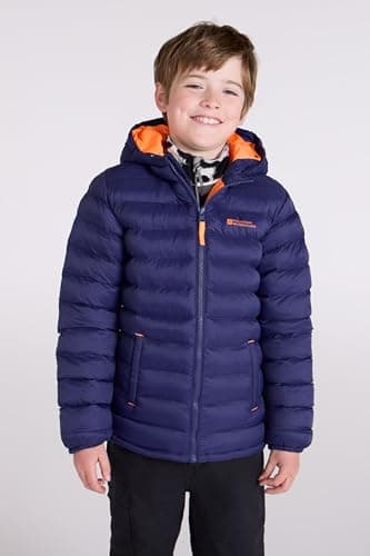 Mountain Warehouse Seasons Kids Padded Puffer Jacket - Boys & Girls Navy Kids 7-8 Yrs (116-128 cm)