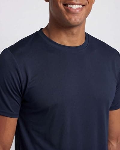 Men's Quick Dry Fit Dri-Fit Short Sleeve Active Wear Training Athletic Essentials Crew T-Shirt Fitness Gym Wicking Tee Workout Casual Sports Running Tennis Exercise Undershirt Top - 5 Pack,Set 4-XL — view 2