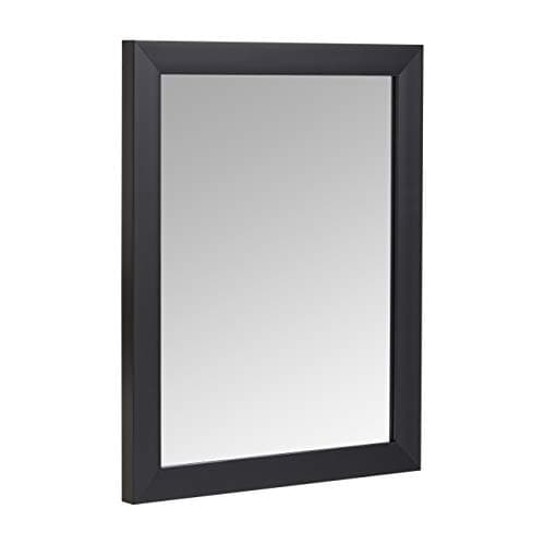 Amazon Basics Rectangular Wall Mirror 16" x 20" - Standard Trim, Black