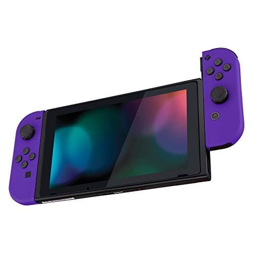 eXtremeRate Soft Touch Grip Purple Joycon Handheld Controller Housing with Full Set Buttons, DIY Replacement Shell Case for Nintendo Switch & Switch OLED Model Joy-Con – Console Shell NOT Included — view 3