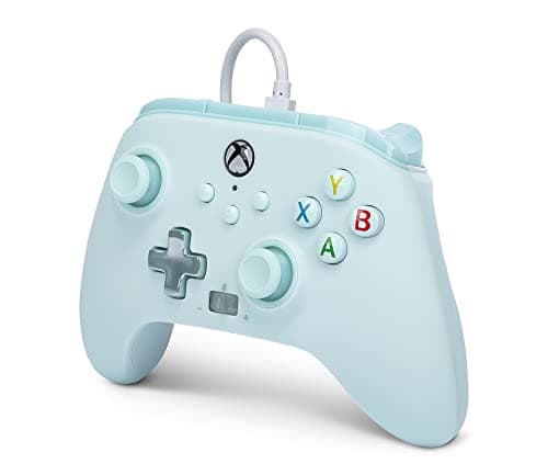 PowerA Enhanced Wired Controller for Xbox Series X|S - Cotton Candy Blue, gamepad, wired video game controller, gaming controller, Detachable 10ft USB-C Cable, Mappable Buttons and Rumble Motors, Officially Licensed for Xbox — view 4