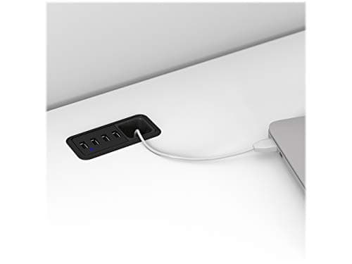 Bush Home Cabot 60W L Shaped Computer Desk with Hutch and Storage in White, 60-inch Corner PC Workstation for Home Office — view 6