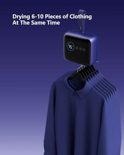 Portable Compact Clothes Dryer, Global Voltage Travel Dryer, Unique Design with 4 Drying Modules, 36-Decibel Silent design, Quiet Efficient Portable Drying System for Home, Travel & Dorm — view 5
