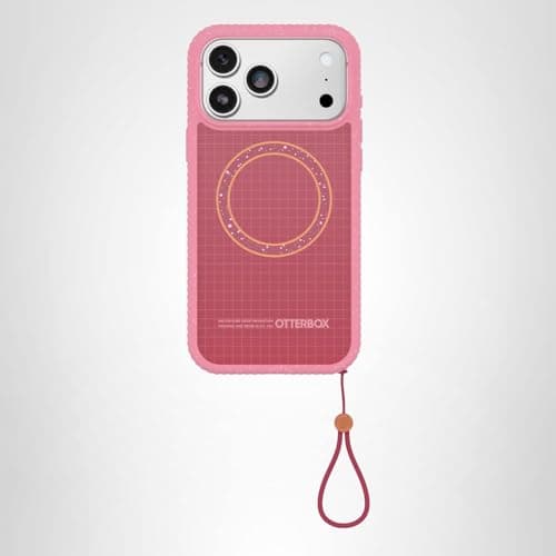 OtterBox Sole Series Phone Case for iPhone 17 Pro Max - Xtra Hot - Grippy iPhone Case, Protective Phone Case with Strap, Magsafe Pink — view 6