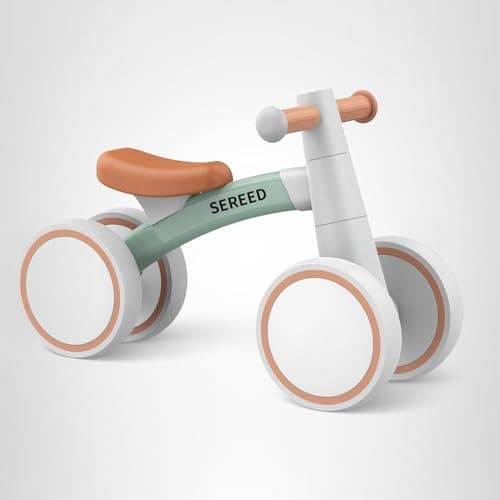 SEREED Baby Balance Bike for 1-2 Year Olds - 4 Wheels, First Bike for Toddlers, Birthday Gift (Green) — view 9