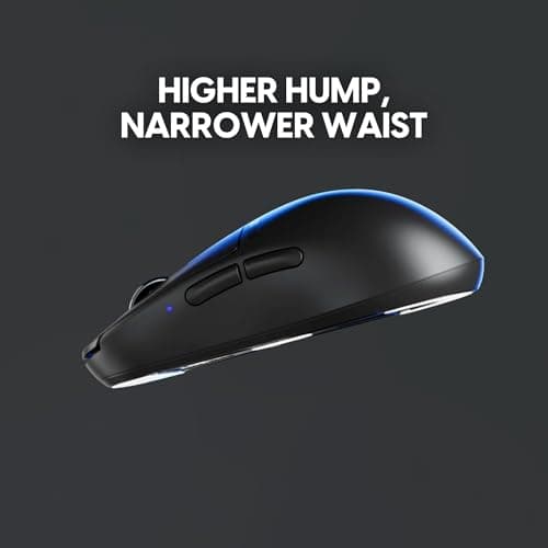 Pulsar Gaming Gears X2H (High Hump) Wired Gaming Mouse, Lightweight 51g, PAW3395 26K DPI Sensor, Optical Switch, 1ms Polling Rate, Symmetrical Shape, Detachable Paracord Cable, Black
