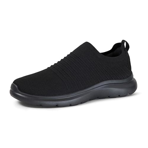 Amazon Essentials Men's Slip-On Walking Shoes, Black/Black, 10