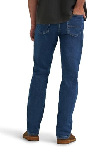 Wrangler Authentics Men's Regular Fit Comfort Flex Waist Jean, Dark Stonewash, 36W x 30L — view 2