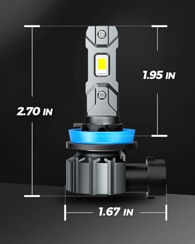 Marsauto H11 H9 H8 LED Headlight Bulbs, 900% Super Bright, Real 1:1 Design LED Bulbs, 6000K Cool White Halogen Replacement, 3 Mins Plug and Play, IP68, Pack of 2 — view 7