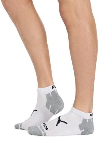 PUMA Men's 8 Pack Low Cut Socks, White/Grey, 10-13 — view 4