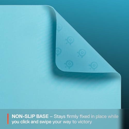 SteelSeries QcK Cloth Gaming Mouse Pad - Exclusive Micro-Woven Surface - Optimized for Gaming Sensors - Maximum Control - Size M - Aqua — view 3