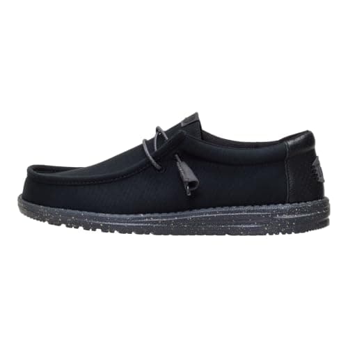 HEYDUDE Wally Hex Black/Black Size 11, Men’s Shoes, Slip-on Loafers, Comfortable & Light-Weight