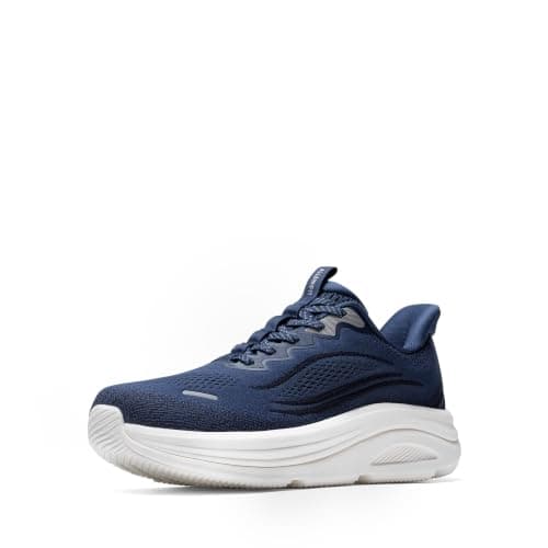 ALLSWIFIT Men's Slip On Wide Toe Box Walking Shoes Hands-Free Barefoot Cushion Running Tennis Arch Support Gym Workout Athletic Fashion Sneakers StediCloud,Size 11,Blue,SARS26002M
