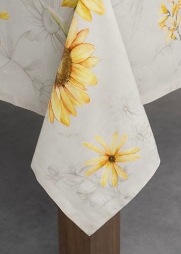 Maison d' Hermine Table Cloth Square Table 100% Cotton 60 x 60 Inches Tablecloth Reusable Decorative for Dining Kitchen Room Farmhouse Party Home Hotel Restaurant Spring Summer - Candice — view 5