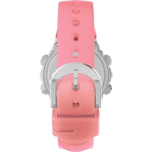 Timex Men's Digital 33mm Watch - Pink Strap Digital Dial Silver-Tone Case — view 2