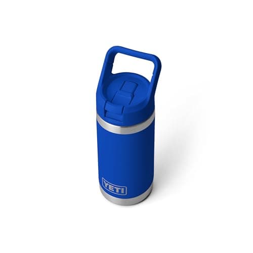 YETI Rambler Jr. 12 oz Kids Bottle, with Straw Cap, Royal Blue — view 4