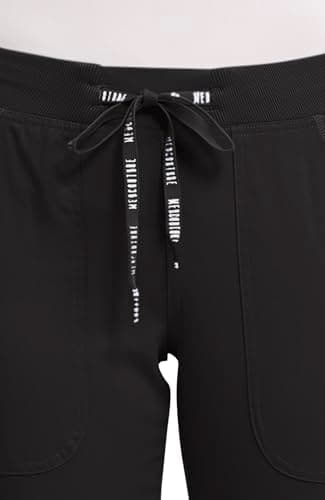 Med Couture Scrub Pants for Women Jogger Pant with 5 Pockets, Lightweight, Ultra Soft, 2-Way Stretch Fabric - MC7710T, M Tall, Black — view 9