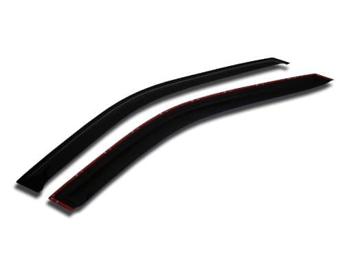 Outside Mount Car Window Rain Guards Compatible with Ford Mustang 1988-1993 | Tape-On | Rain Shields Window Visor Window Deflectors | Dark Smoke, 2 Pcs Set, WV2M-183