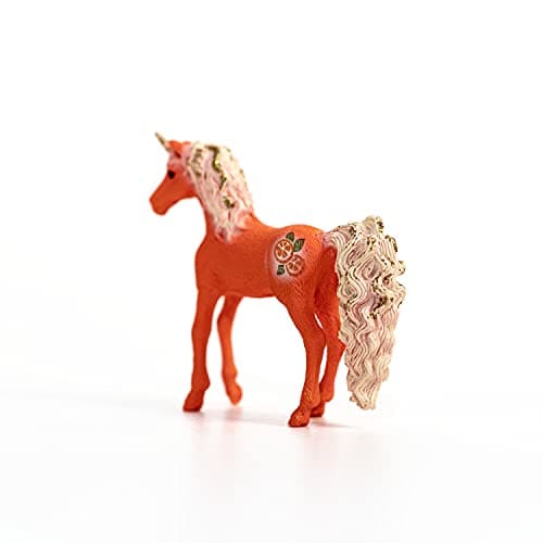Schleich bayala, Unicorn Toys, Unicorn Gifts for Girls and Boys 5-12 Years Old, Orange Unicorn Foal — view 4