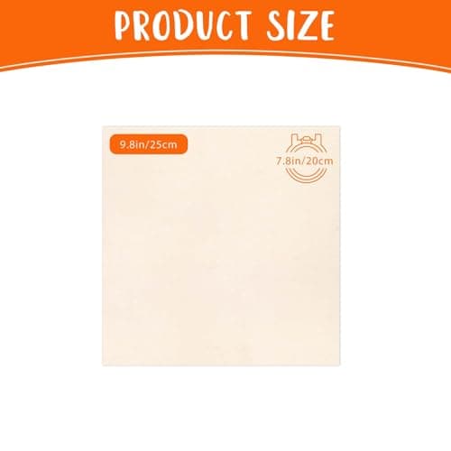 10 PCS Beige Natural Cotton Embroidery Fabric Cloth (9.8 × 9.8 Inch)