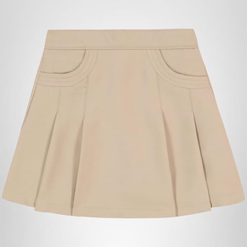 Nautica Girls School Uniform Pleated Scooter with Pockets Skirt, Khaki, 12 US — view 4