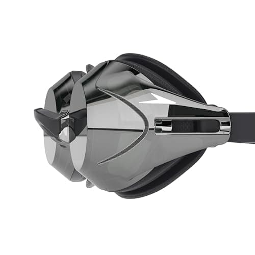 Speedo Unisex Adult Vanquisher 3.0 Optical Mirrored Swim Goggle- Speedo Black/Smoke/Silver Mirror, -4.0 — view 2