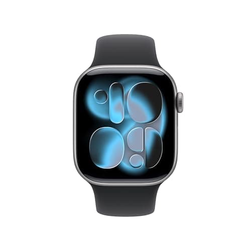 Apple Watch Series 11 [GPS + Cellular 42mm] Smartwatch with Space Gray Case and Black Sport Band - M/L. Sleep Score, Fitness Tracker, Health Monitoring, Always-On Display, Water-Resistant