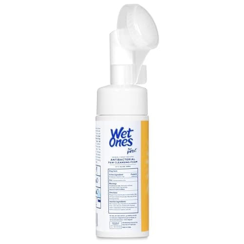 Wet Ones for Pets Antibacterial Dog Paw Cleaner with Built-in Scrubber Brush, Tropical Splash Scent - Foaming Cleanser for Dog Paws - Paw Washer & Grooming Care, 5 Ounce — view 6