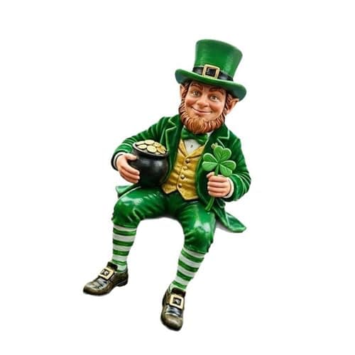 Festives Irish Leprechaun Figurine Resin Craft Shelf Sitters Patricks Day Ornament for Table Display and Gifting Patricks Day Leprechaun Statue — view 8
