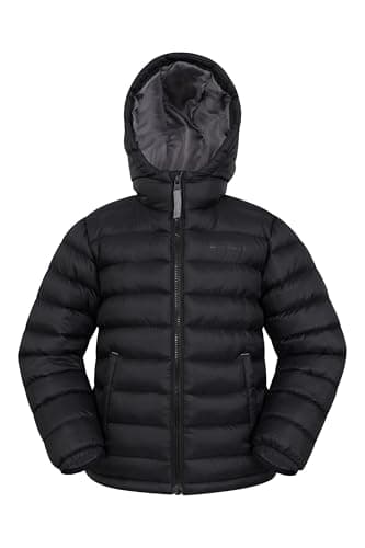 Mountain Warehouse Seasons Kids Padded Puffer Jacket - Boys & Girls Black Kids 11-12 Yrs (140-152 cm) — view 3