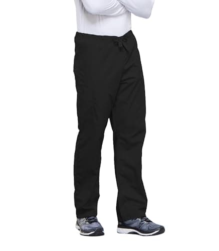 Cherokee Cargo Pant for Men and Women with 3 Pockets Adjustable Webbed Drawstring 4100T, M Tall, Black — view 5