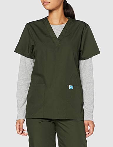 Adar Underscrubs for Women 2 Pack - Long Sleeve Underscrub Comfort Tee - 2902 - Dark Marl Gray - S — view 2