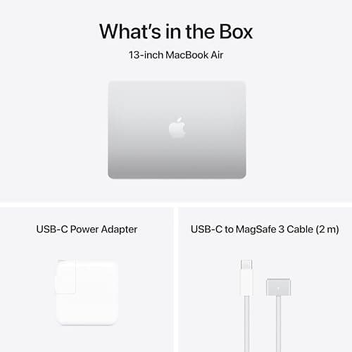 Apple 2025 MacBook Air 13-inch Laptop with M4 chip: Built for Apple Intelligence, 13.6-inch Liquid Retina Display, 16GB Unified Memory, 256GB SSD Storage, 12MP Center Stage Camera, Touch ID; Silver — view 6