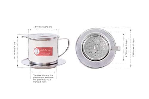 Thang Long Vietnamese Coffee Filter Maker Press. Screw Down Phin Made in Vietnam. Authentic (1, Medium (8 oz)) — view 2