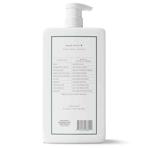Native Body Wash for Women & Men, Cashmere & Rain, 36 oz Pump Bottle, Sulfate-Free & Gentle — view 8