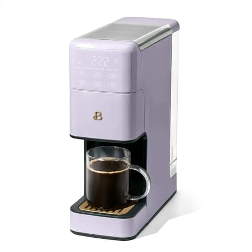 Programmable Single Serve Coffee Maker with Integrated Burr Grinder, Touch Controls, Fresh Custom Brew, Compact Design, Easy to Use