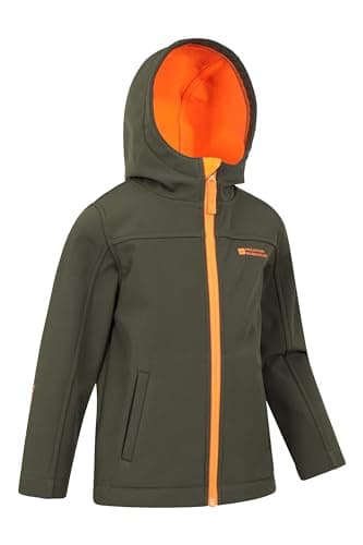 Mountain Warehouse Exodus Kids Softshell Jacket With Hood -Girls Boys Dynasty Green Teen 13-14 Yrs (150-162 cm) — view 3