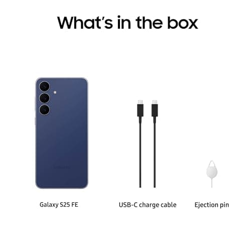 Samsung Galaxy S25 FE Cell Phone (2025), 256GB AI Smartphone, Unlocked Android, Large Display, 4900mAh Battery, High Res-Camera, AI Photo Edits, Durable, US 1 Yr Warranty, Navy — view 9