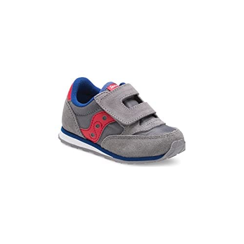 Saucony Unisex-child Baby Jazz Hook & Loop , GREY/RED, 5 M — view 2