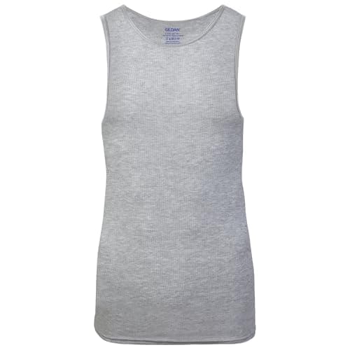 Gildan Men's A-shirt Tanks, Multipack, Style G1104, Grey/Black (5 Pack), Large — view 5
