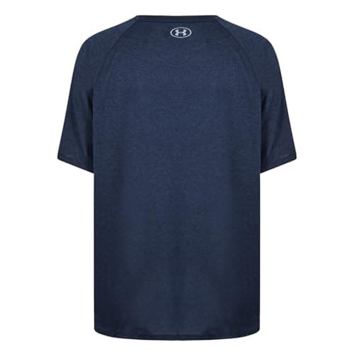 Under Armour Men's Tech Textured Short Sleeve T Shirt, (587) Jasper Blue / / White, Medium — view 3